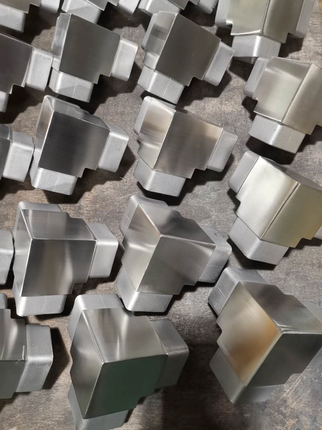 Stainless Steel Handrail Elbow 3 Way Square Tube Connectors
