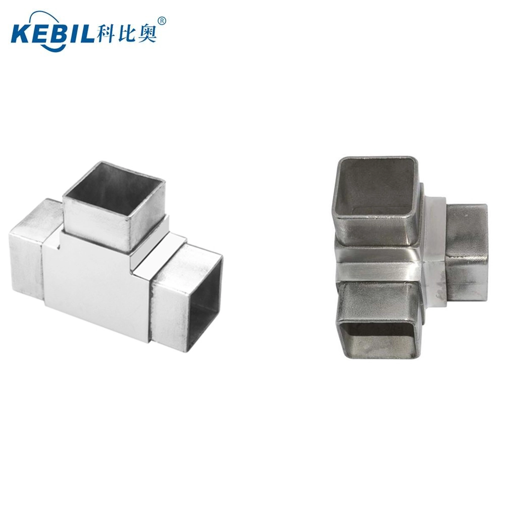 Stainless Steel Pipe Fitting 40mm/50mm Square Tube Connectors