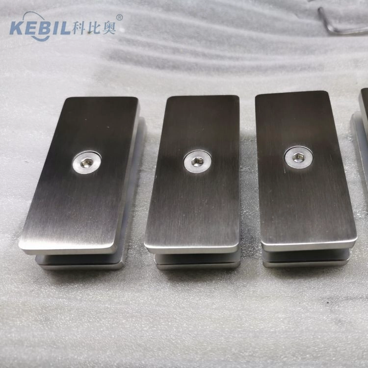 Stainless Steel Square Glass Clamp Clip for 8-12mm Tempered Glass Railing