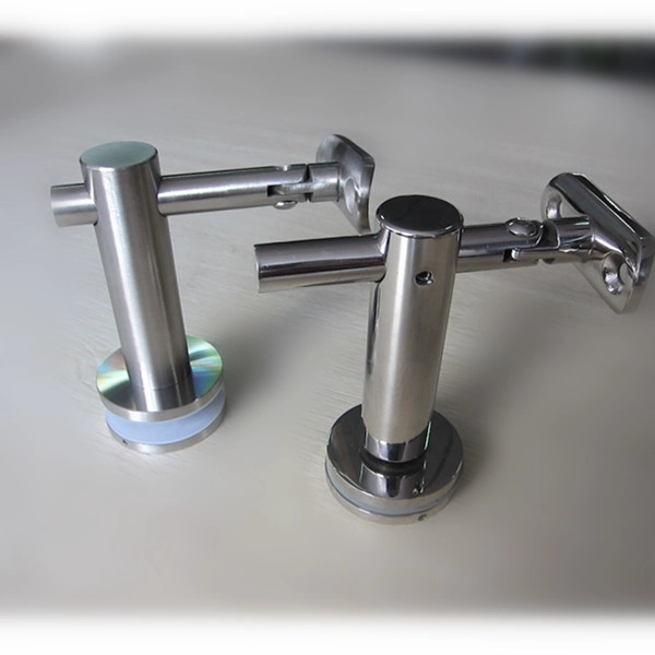 Stainless steel 12mm glass to round handrail bracket P707