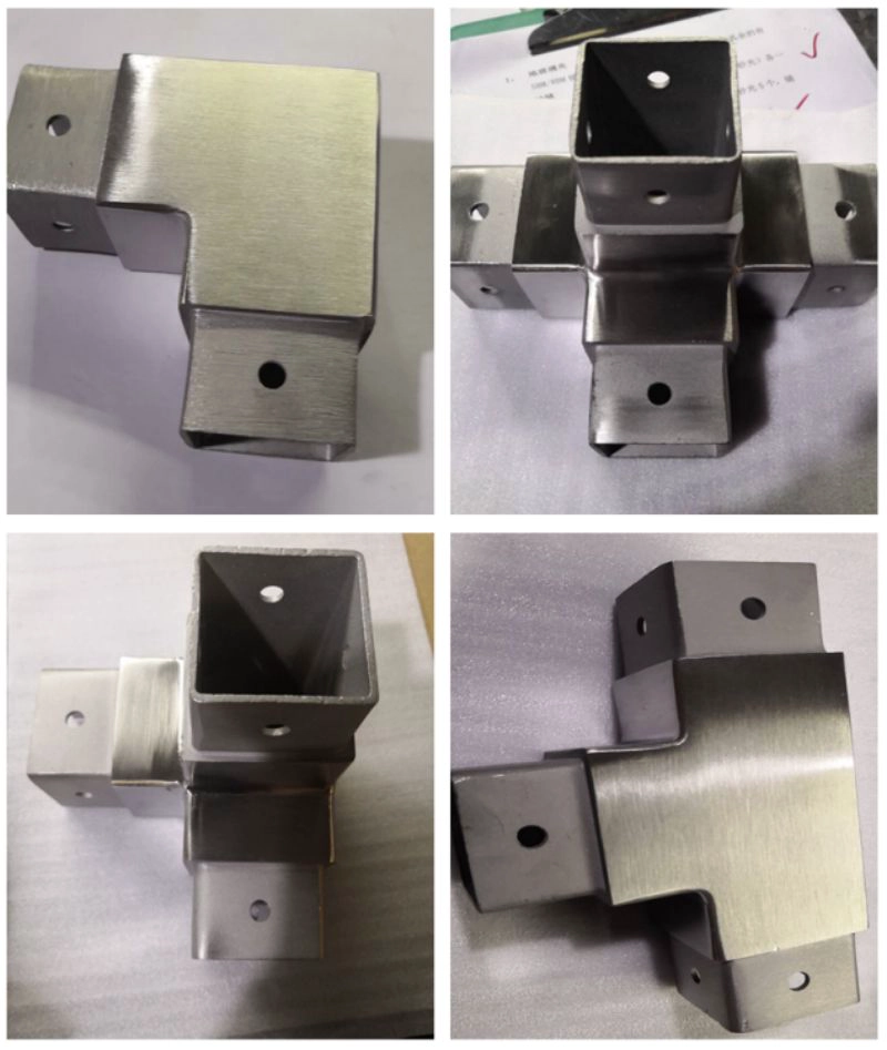 Stainless steel 2-way 3-way 4-way and 5-way square tube connector for many sizes of square tubes