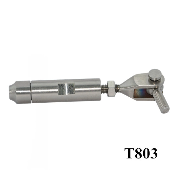 Stainless steel 316 wire rope terminal for wooden handrail pole