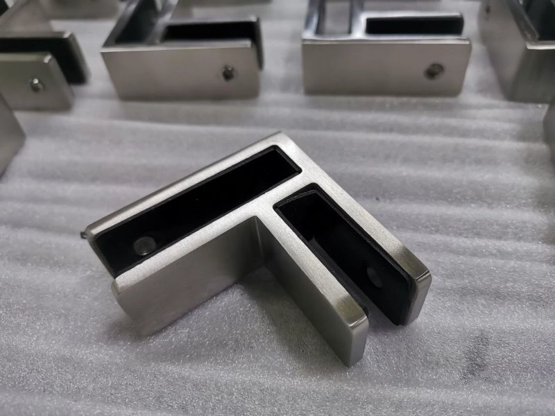 Stainless steel Inox 90 degree glass to glass clamp bracket holder for frameless glass railing