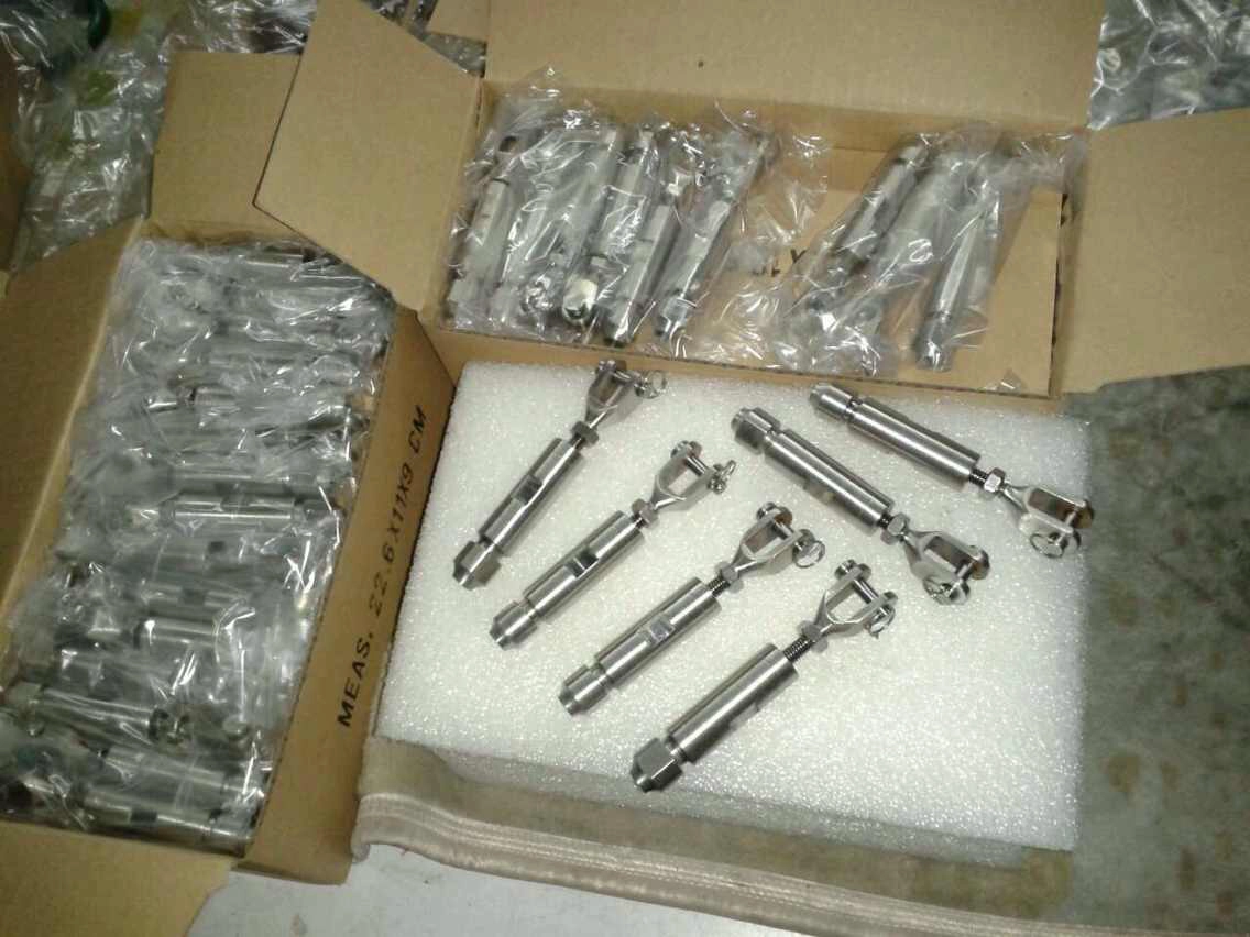 Stainless steel cable tensioner, cable railing hardware, wire rope fittings