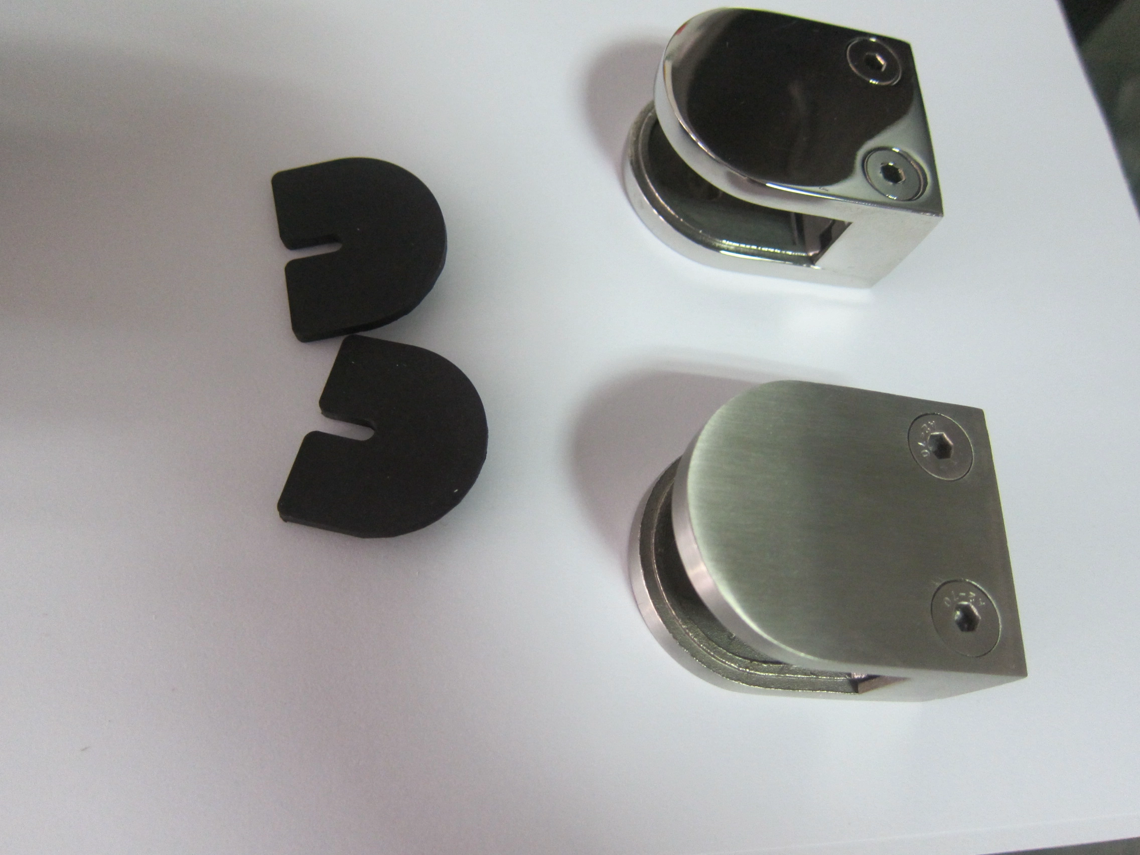 Stainless steel glass clamp for 8-12mm glass