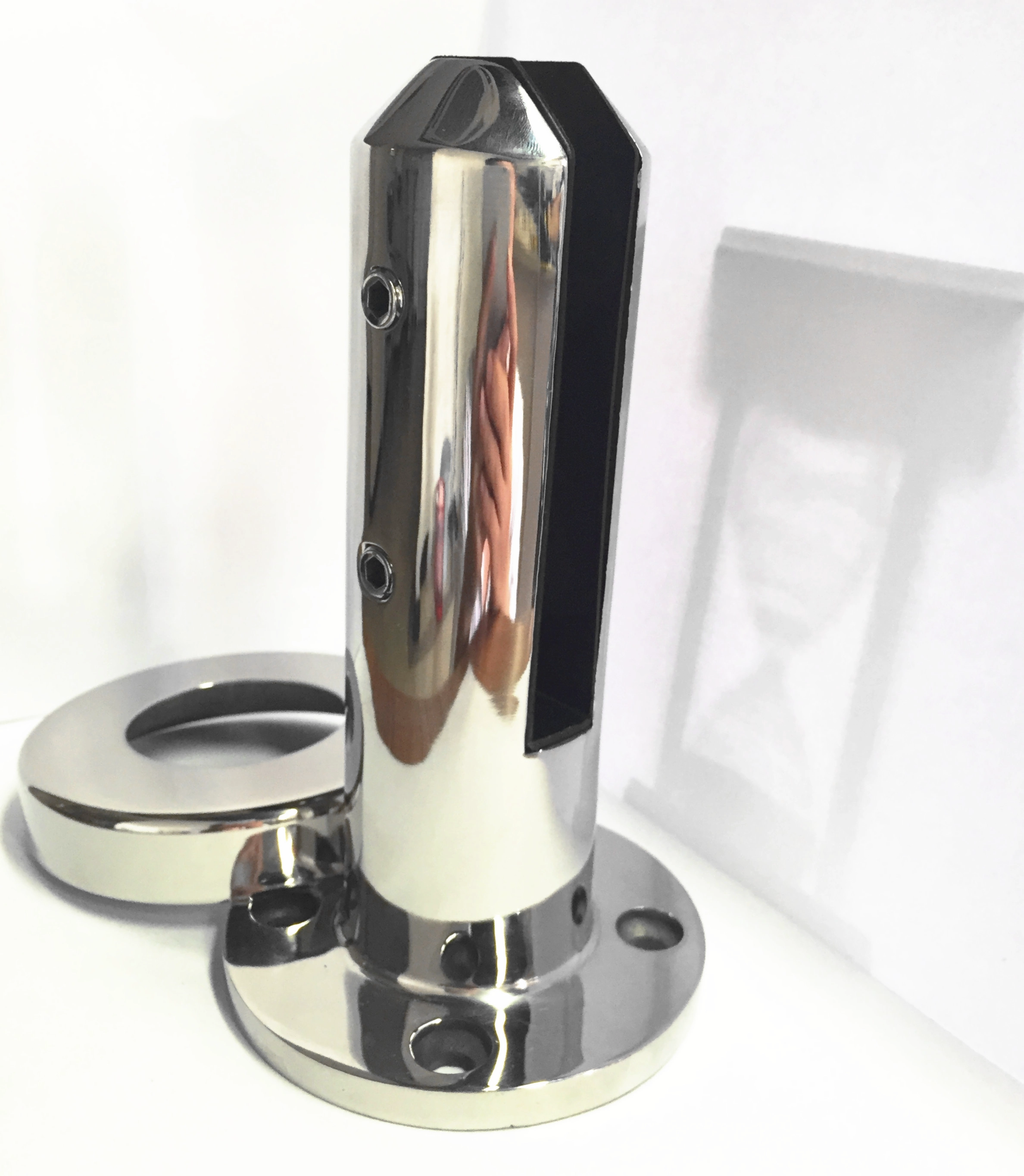 Stainless steel glass spigot for balustrade glass railing system