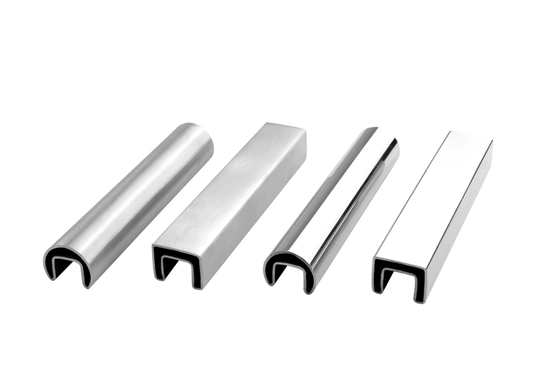Stainless steel mini top square slot handrail fittings for 12mm glass balustrade