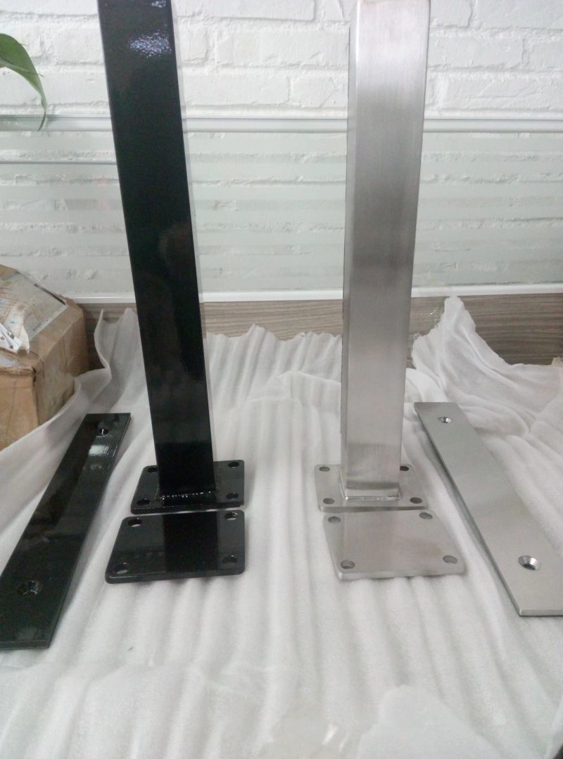 RVS of aluminium korte glazen balustrade paal voor glazen balustrade systeem