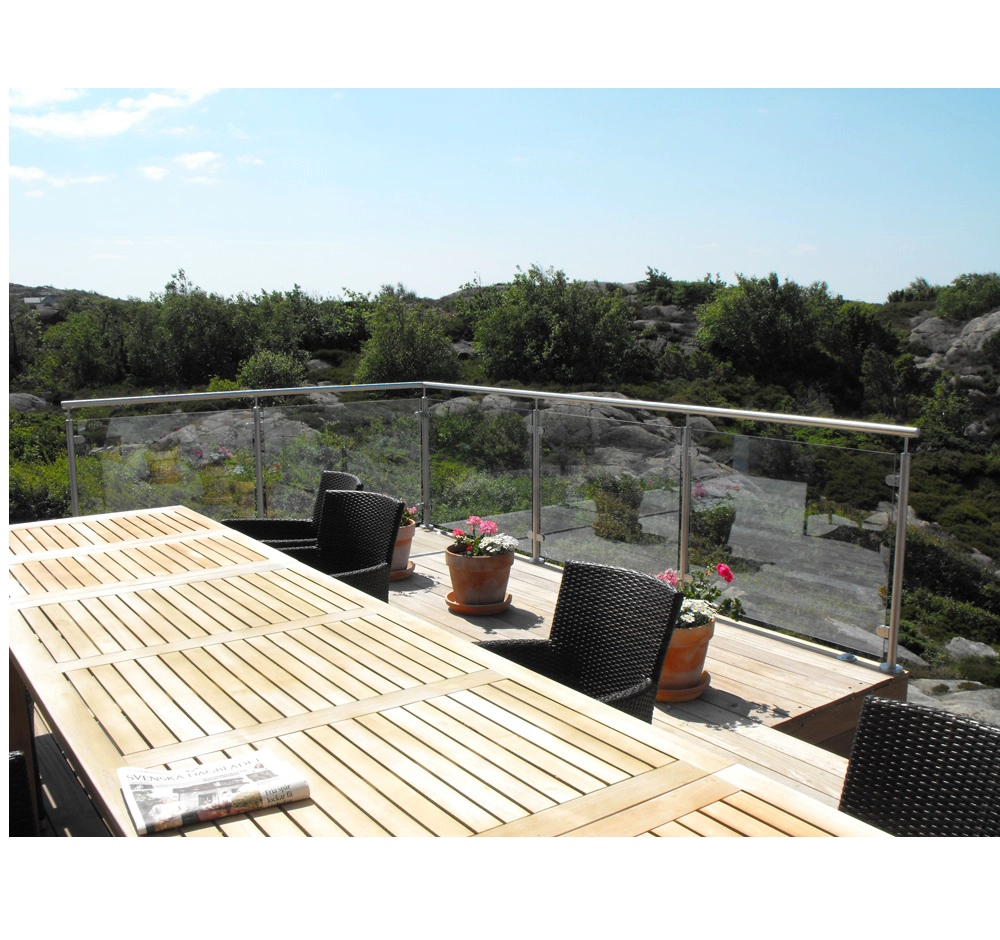 Top Handrail Railing Plexiglass Glass Deck Railing With Cheap Price