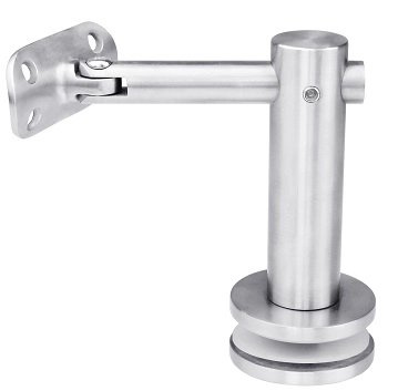 Top mounted exterior adjustable stainless steel handrail bracket from China supplier