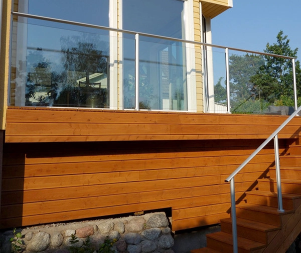 l’anodisation au chrome ou la poudre de revêtement aluminium 6063 T5 verre balcon garde-corps type rond post et raccords
