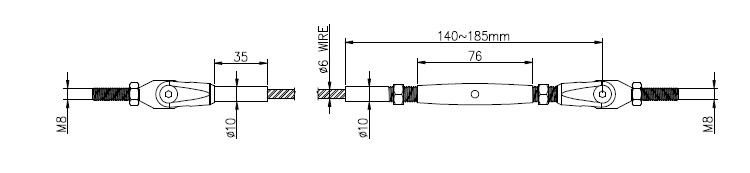 cable railing tensioner swage cable tensioner
