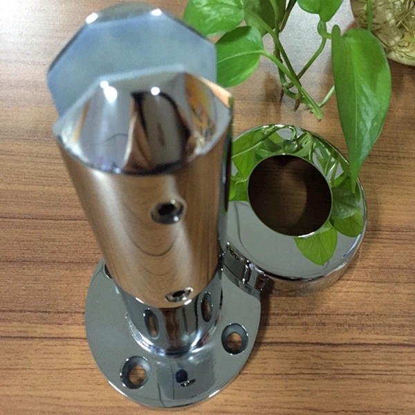 china frameless glass fencing SS316 round clamp with base
