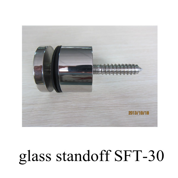 china stainless steel frameless glass standoff for balcony,timber decking SFT30