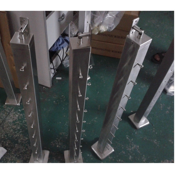 china stainless steel interior cable railing post with cable tensor fittings for stair design