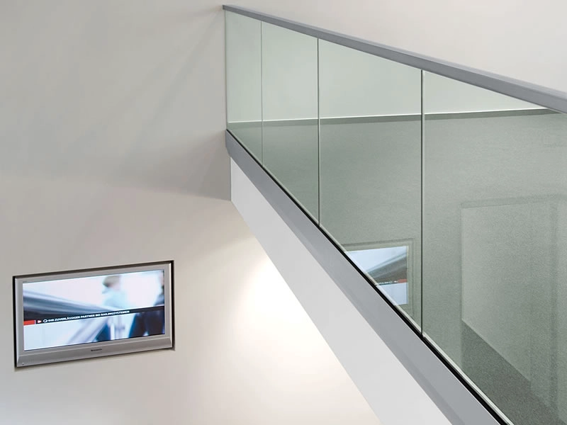 glass balustrade aluminum u channel modern design for balcony railing pool fencing