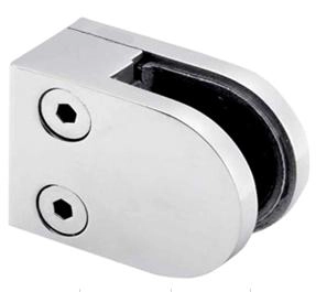 glass mounting clamp for outdoor tempered glass railing