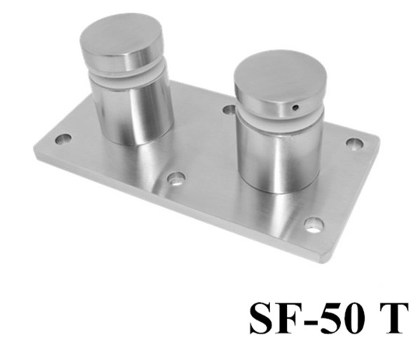 glass rail standoff bracket with mounting plate 100x200x10mm