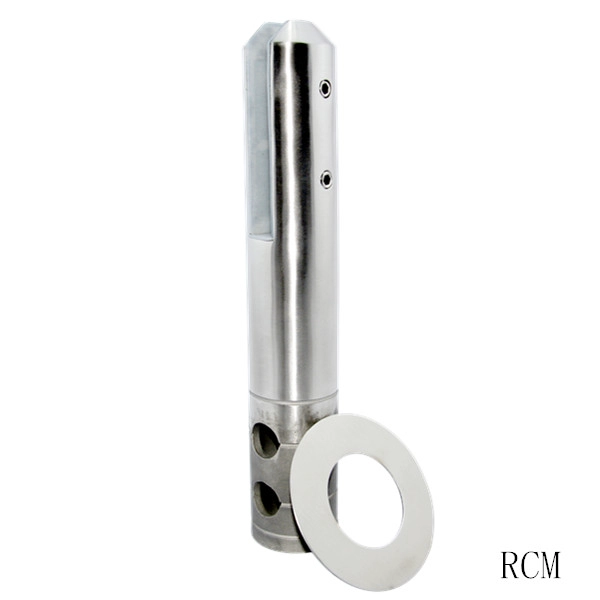 grifo de cristal modelo perforado central redonda para valla de la piscina y balcón barandilla