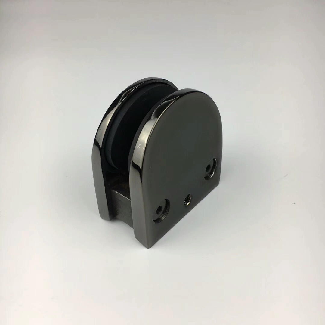 matt black balustrade post railing fencing use stainless steel glass clamp