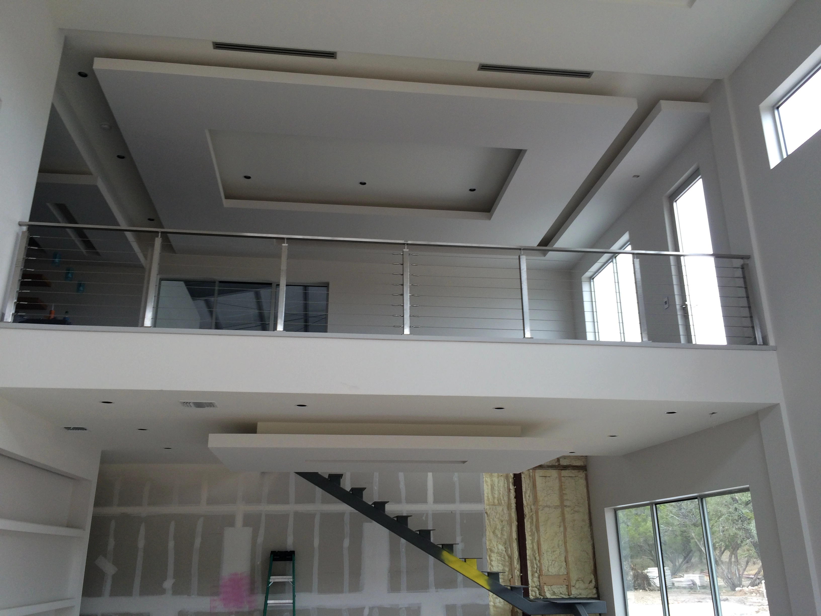 moderne Treppe Edelstahl Kabel-Geländer-Handlauf