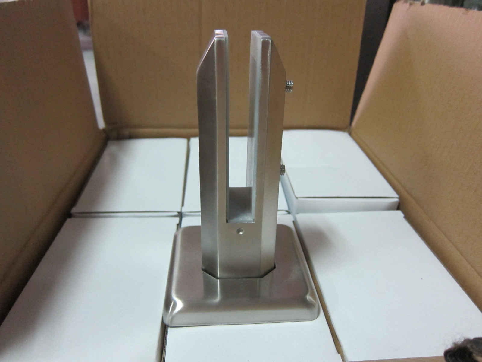 outdoor glass deck fence spigot