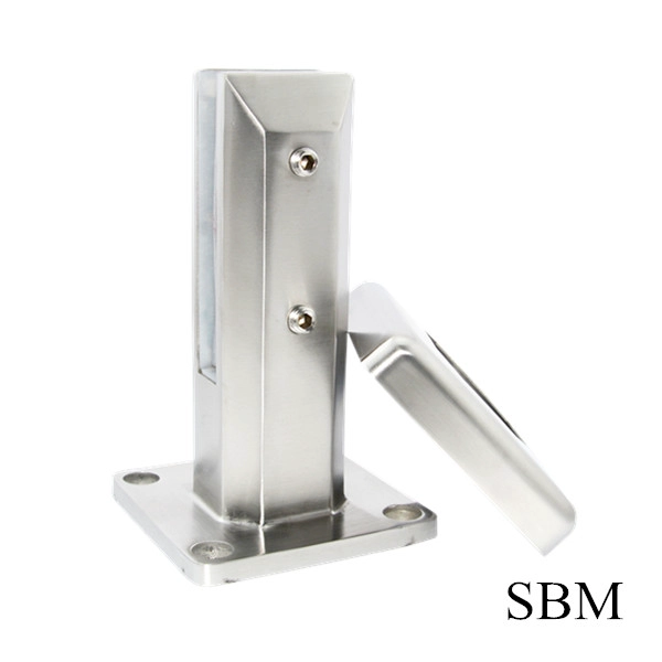 square base plate glass spigot for glass fence