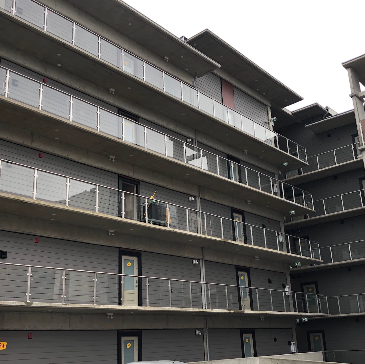 roestvrij staal 316 hotel balkon glazen balustrade ontwerp