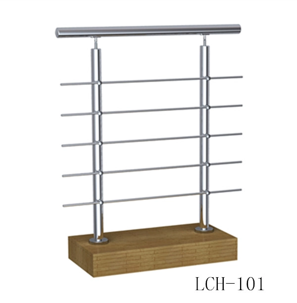 stainless steel cross bar railing post one way