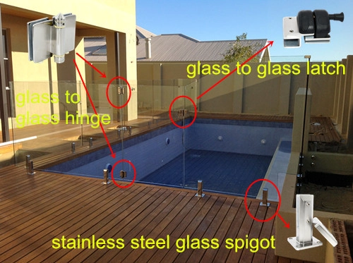 stainless steel glass to glass hinge or glass door use hinge