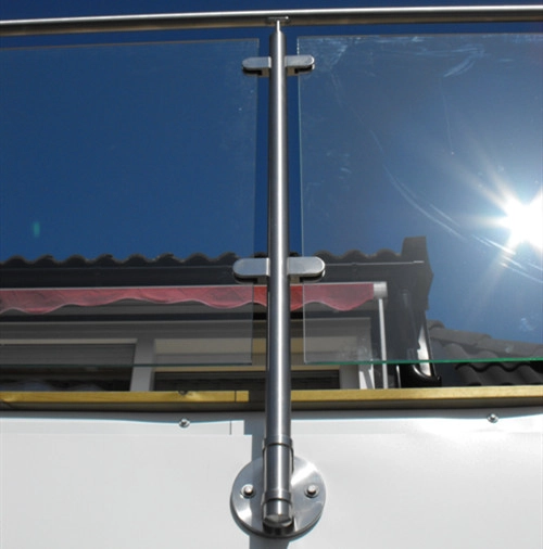 stainless steel side mounting bracket base flange for glass railing