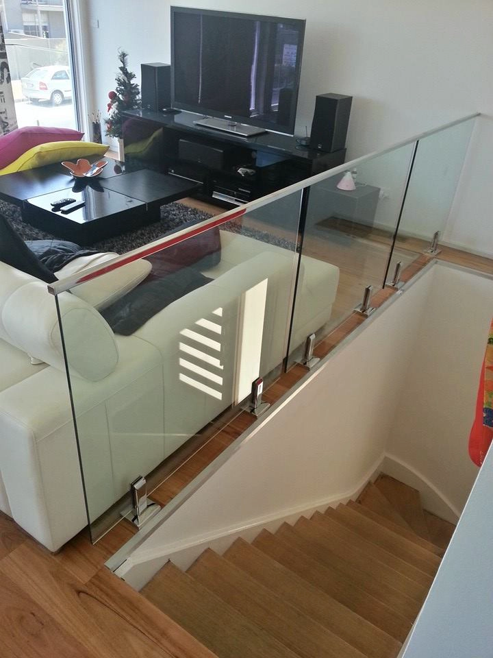 stainless steel square mini top rail fittings for glass handrail system