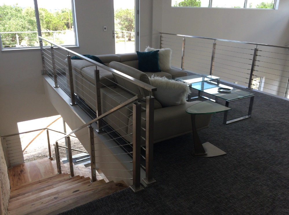 stainless steel stairs cable railing