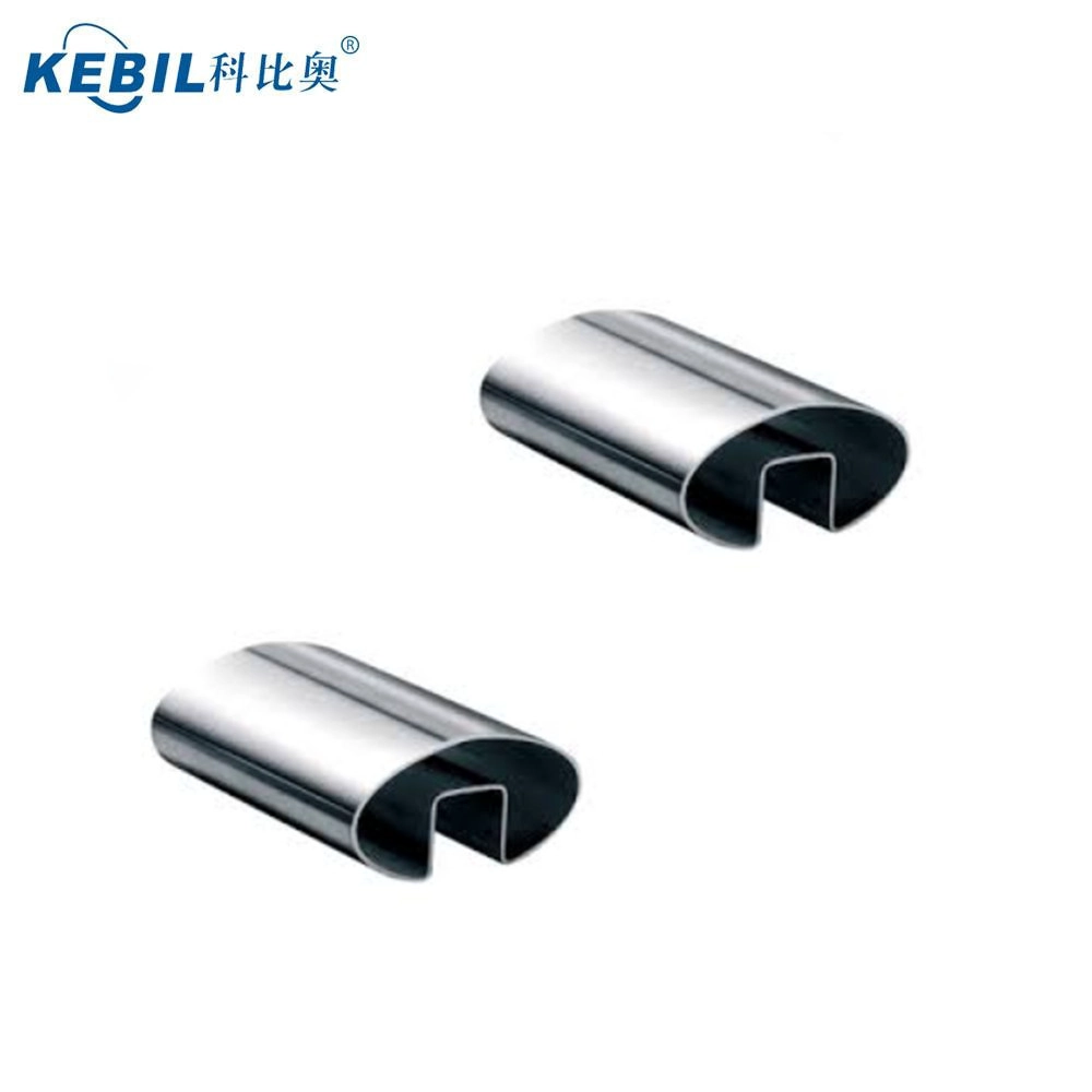 stainless steel top rail oval shape 80x40mm with 20x20mm groove