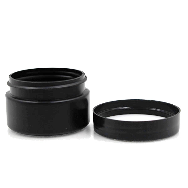1 oz black pp cosmetic jar