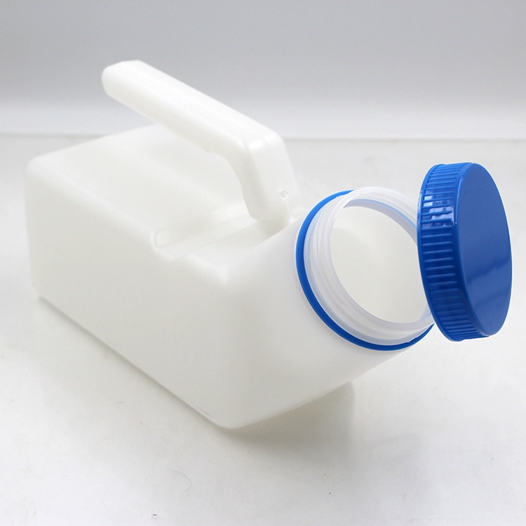 white plastic urine bottle