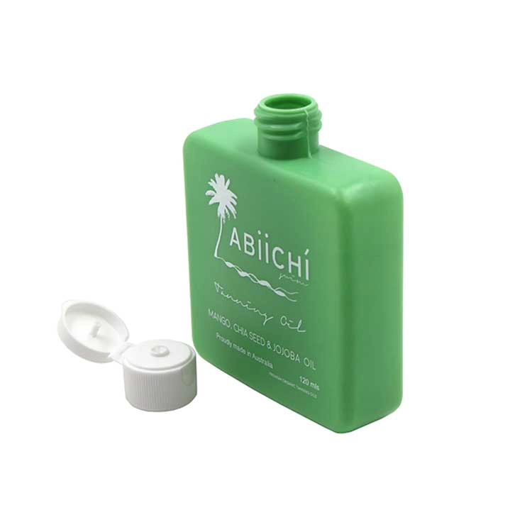 flat cosmetic plastic bottle