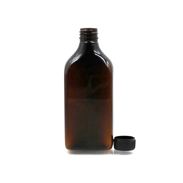 300ml empty brown plastic bottle