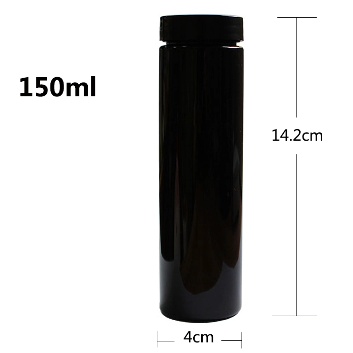 5oz black pet cylinder bottle