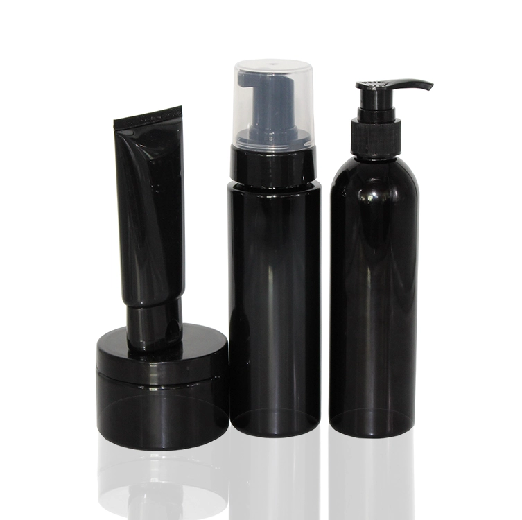 black cosmetic bottle