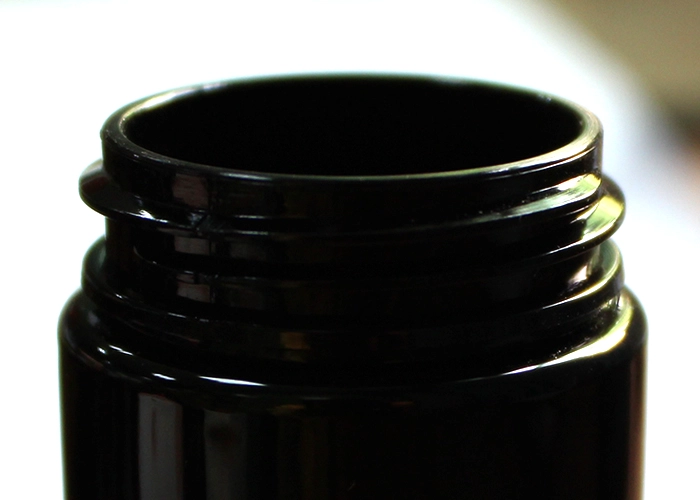 5oz black pet cylinder plastic bottle