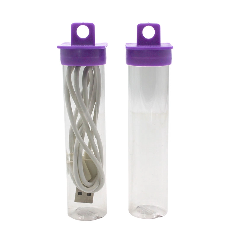 empty plastic tube packaging for usb data cable