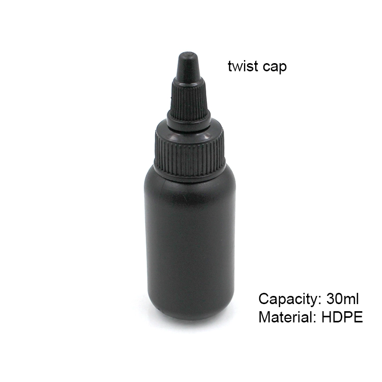 HDPE black 30ml sauce bottle