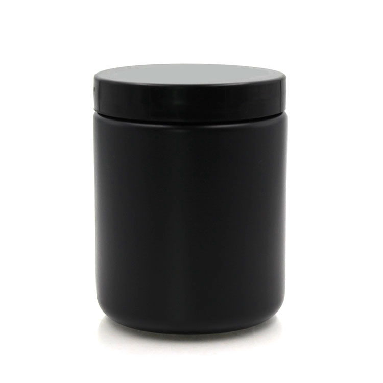 empty 600ml black hdpe body care lotion jar