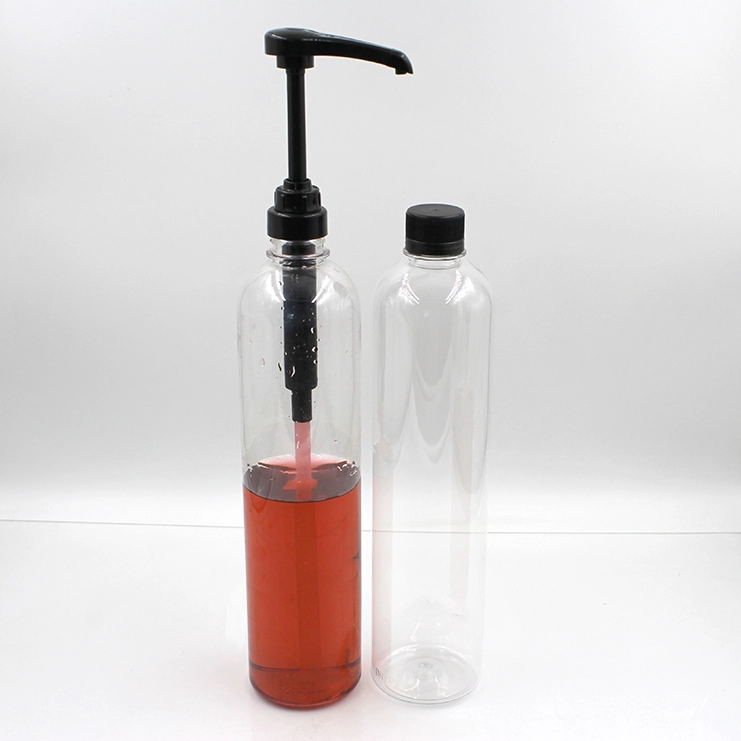 plastic syrup bottle with dispenser pump
