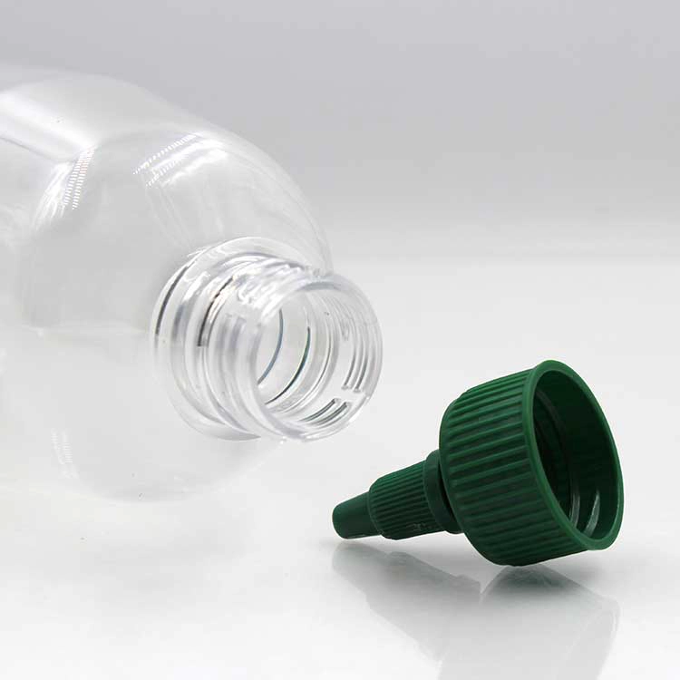 PET sauce bottle with dropper lid