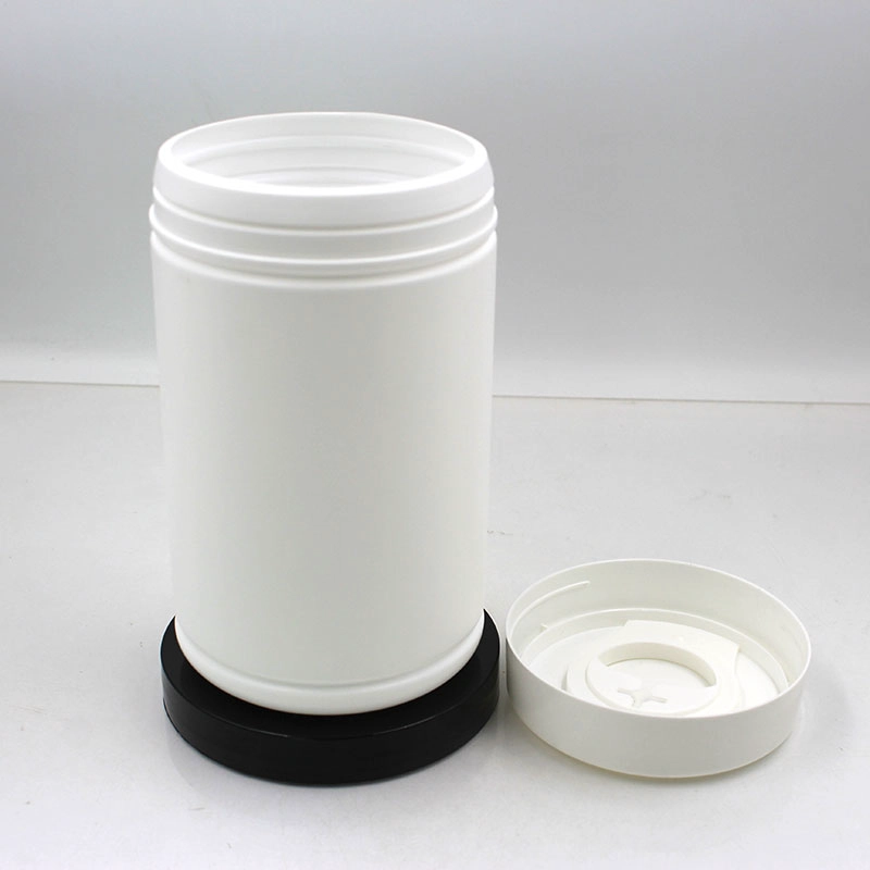 empty white 1 liter wet wipe canister