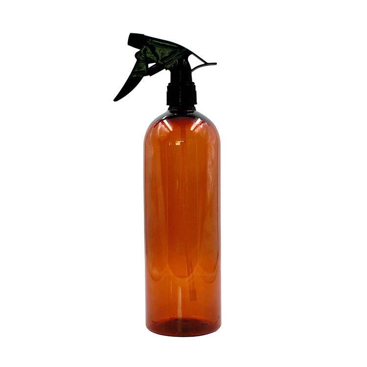 amber 1 liter boston round bottle