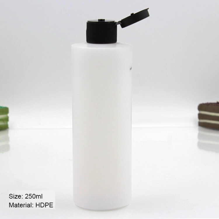 250ml HDPE bottle for cosmetic packaging