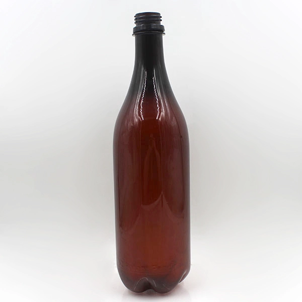 empty 1 liter PET beer bottle